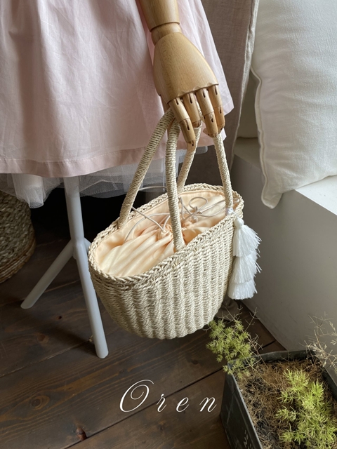 Summer Tassel Rattan Bag