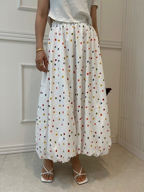 Dot Balloon Skirt