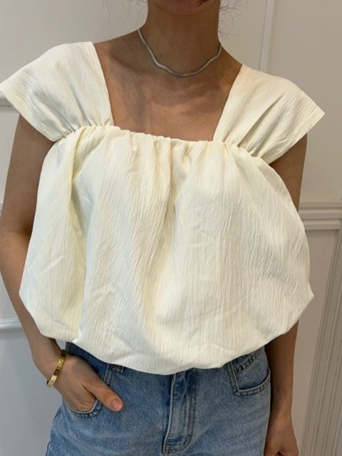 Balloon Sleeveless Blouse