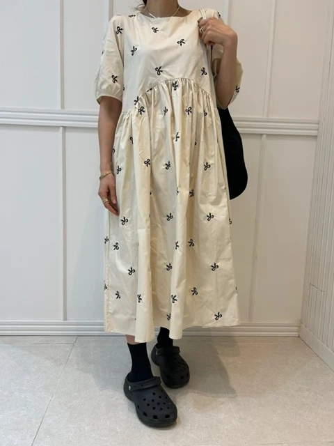 Ribbon Embroidery One-piece