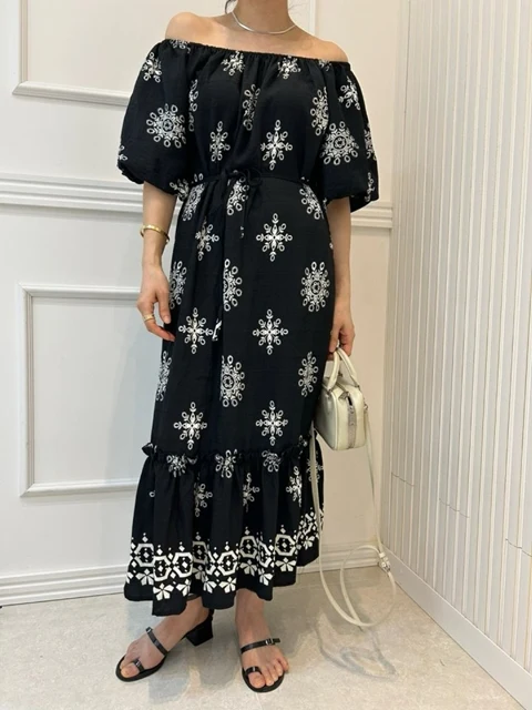 Print Off-Shoulder One-piece