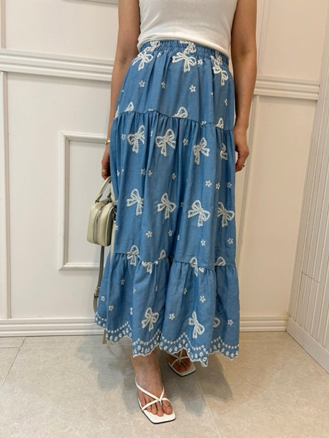 Ribbon Embroidery Skirt