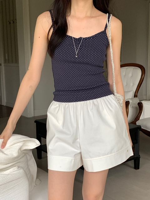 Kitsch Dot Button Sleeveless Kitsch Dot Button Sleeveless