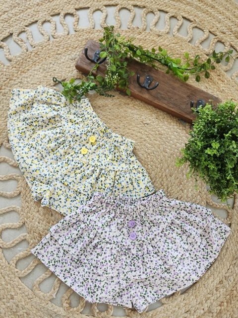 Floral Print Skirt Pants