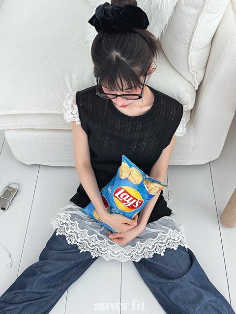 Eyelet Knit Sleeveless