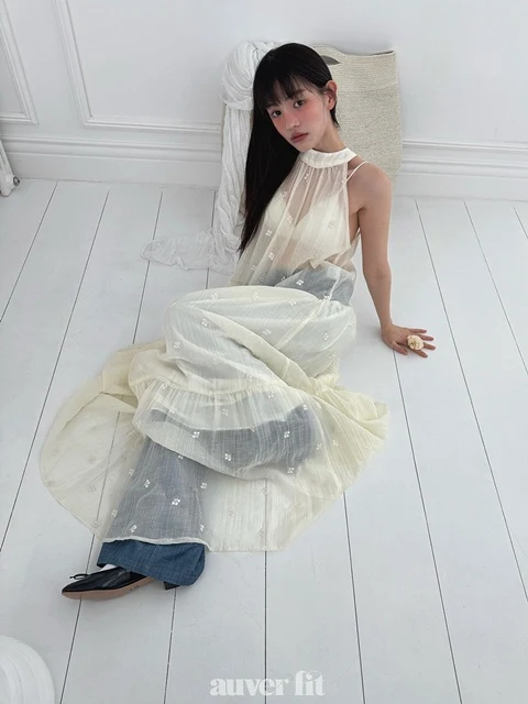 Rose Halter Long Dress