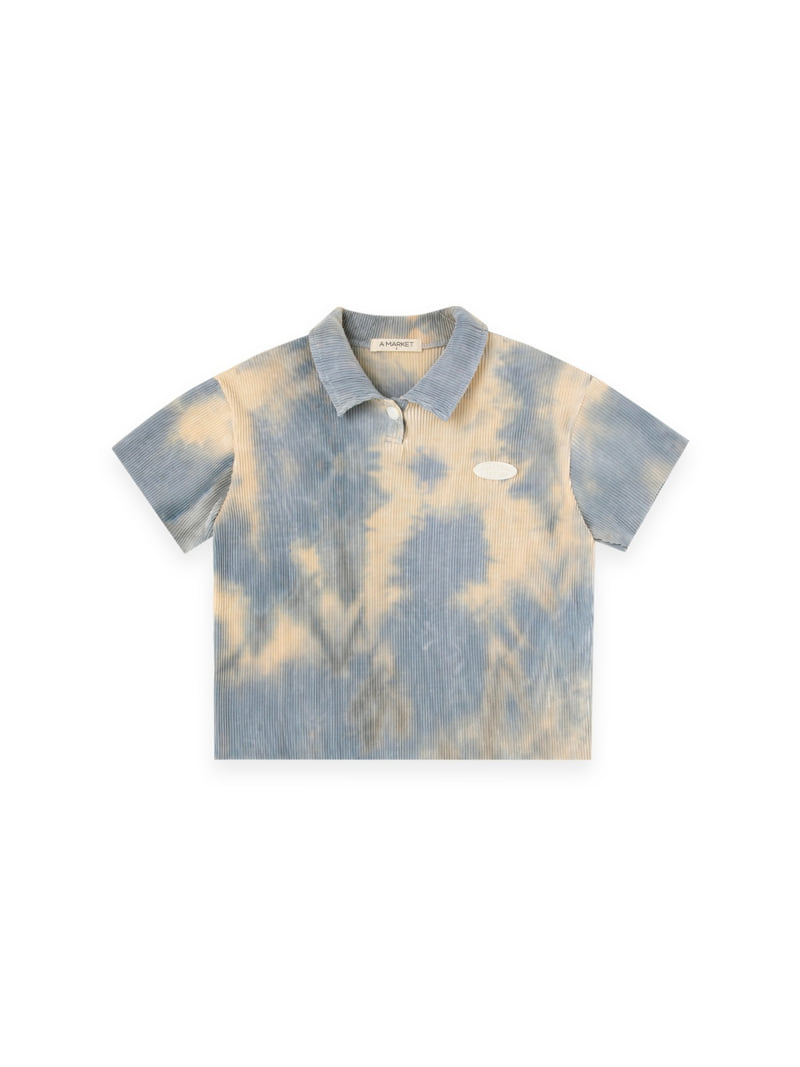 A-Market - Korean Children Fashion - #Kfashion4kids - Water Collar Pleated Tee (Junior)