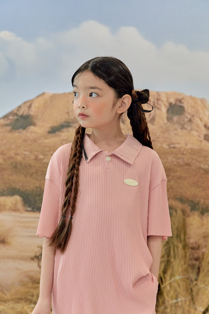 A-Market - Korean Children Fashion - #childrensboutique - Collar Pleated Tee - 5