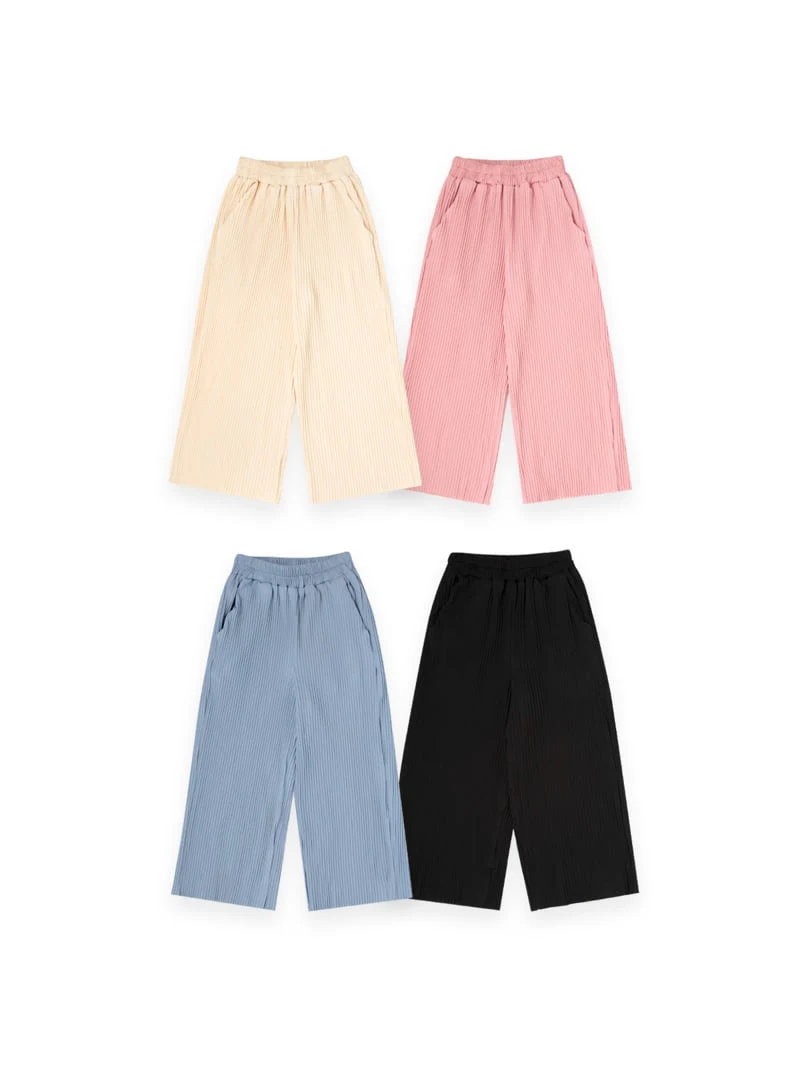 A-Market - Korean Children Fashion - #childrensboutique - Pleated Wide Pants (Kids)