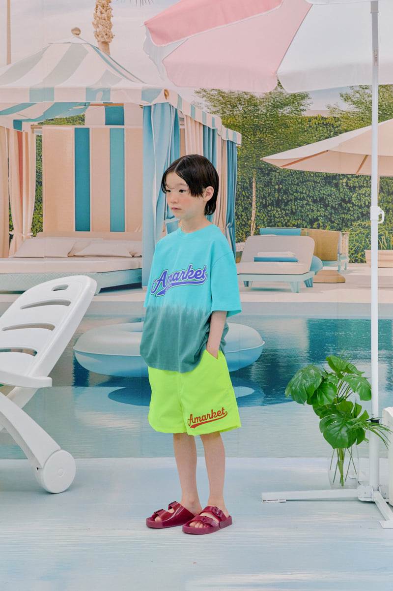 A-Market - Korean Children Fashion - #designkidswear - Green Water Short-Sleeve Tee - 9