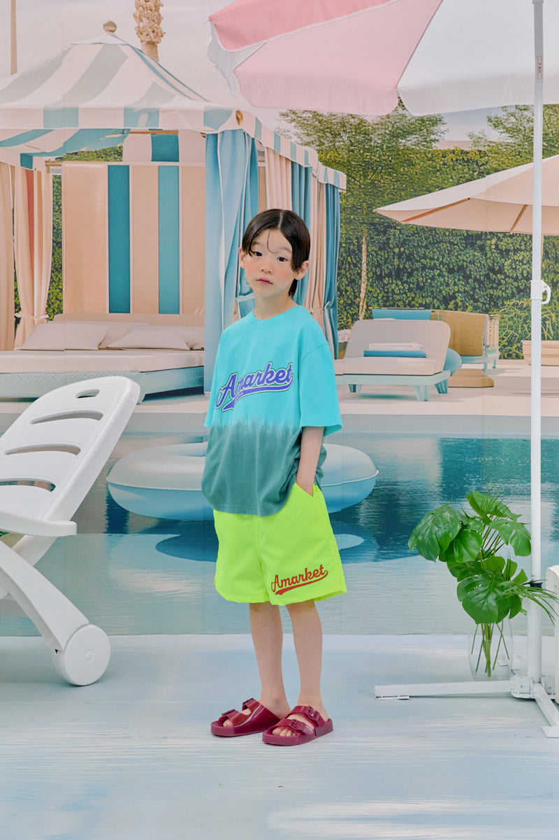 A-Market - Korean Children Fashion - #discoveringself - Green Water Short-Sleeve Tee - 10
