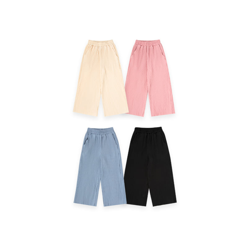 A-Market - Korean Children Fashion - #fashionkids - Pleated Wide Pants (Junior) - 3