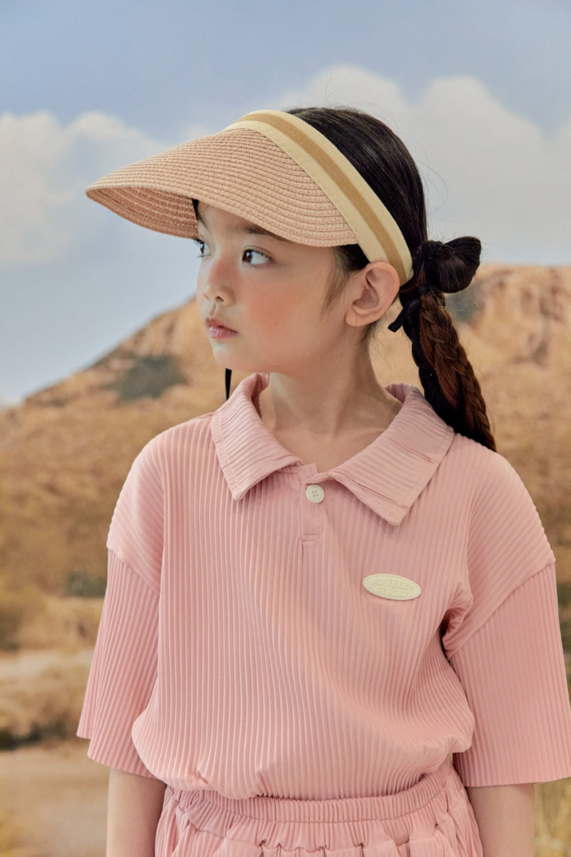 A-Market - Korean Children Fashion - #kidsshorts - Collar Pleated Tee - 9