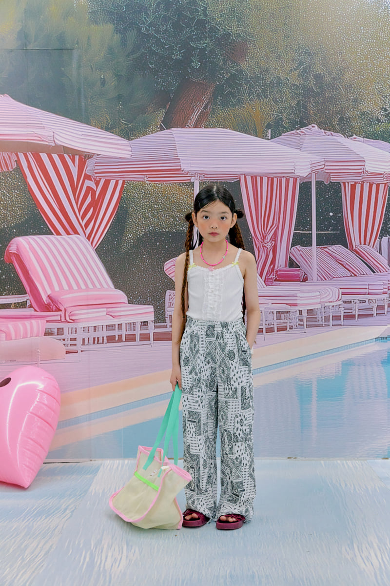 A-Market - Korean Children Fashion - #kidsstore - Paisley Pleated Pants (Junior) - 3