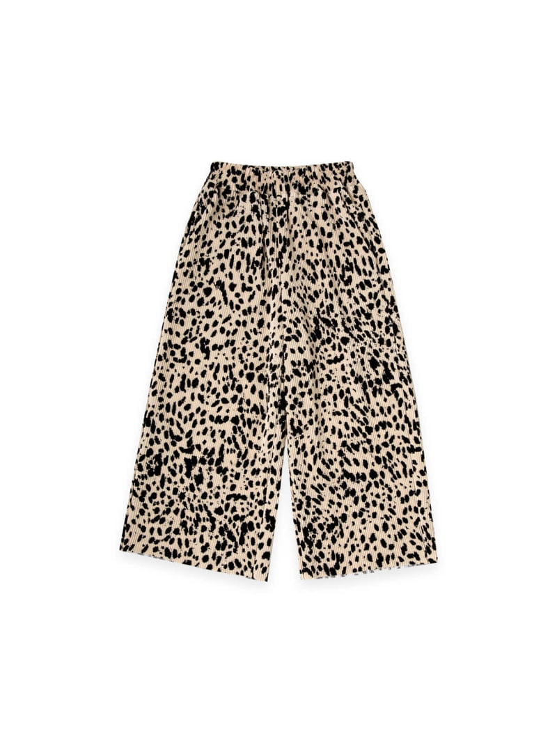 A-Market - Korean Children Fashion - #minifashionista - Leopard Pleated Pants (Kids)