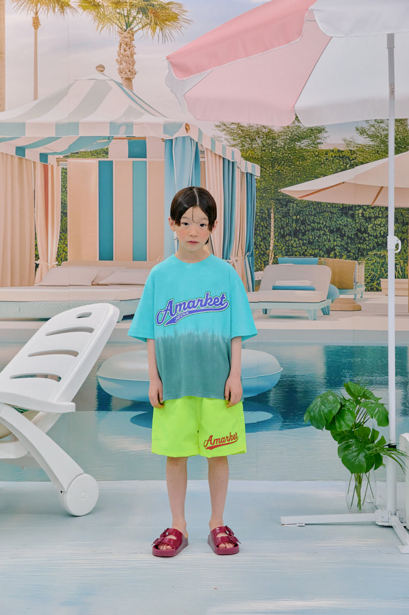 A-Market - Korean Children Fashion - #prettylittlegirls - Green Water Short-Sleeve Tee - 3