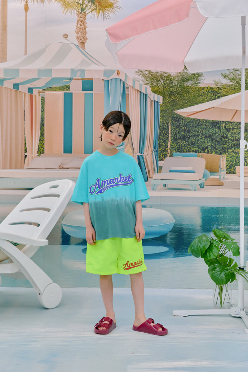 A-Market - Korean Children Fashion - #prettylittlegirls - Green Water Short-Sleeve Tee - 4
