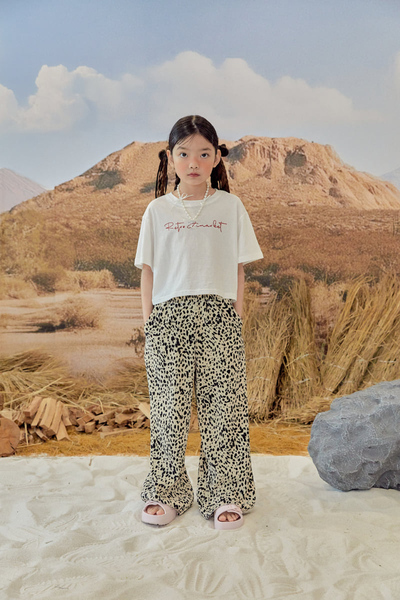 A-Market - Korean Children Fashion - #toddlerclothing - Leopard Pleated Pants (Junior) - 3