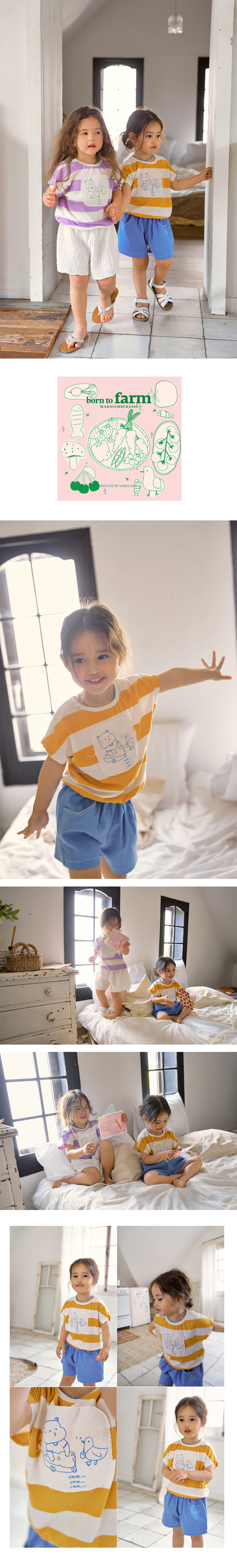 Amber - Korean Children Fashion - #childofig - Hearty Stripe Tee - 3