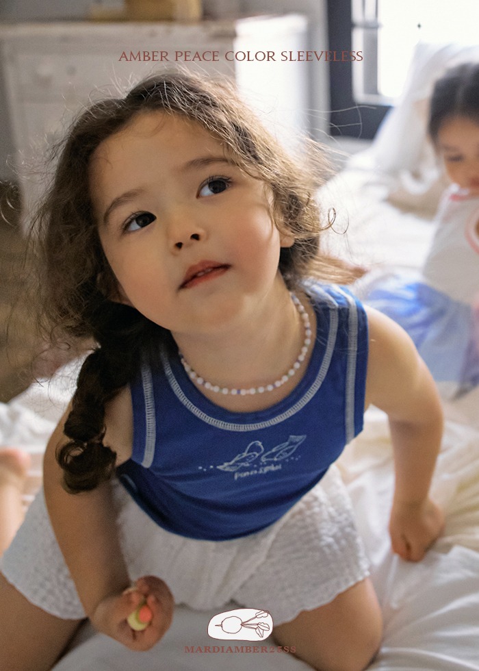 Amber - Korean Children Fashion - #fashionkids - Peace Color Sleeveless Top - 2