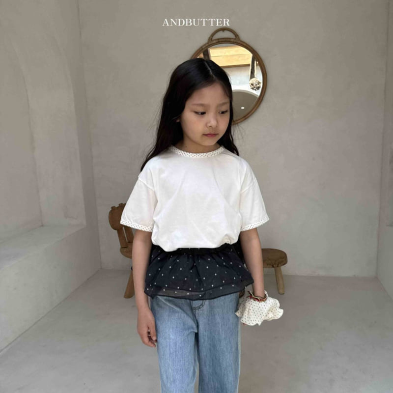Andbutter - Korean Children Fashion - #Kfashion4kids - Dot Contrast Tee - 9