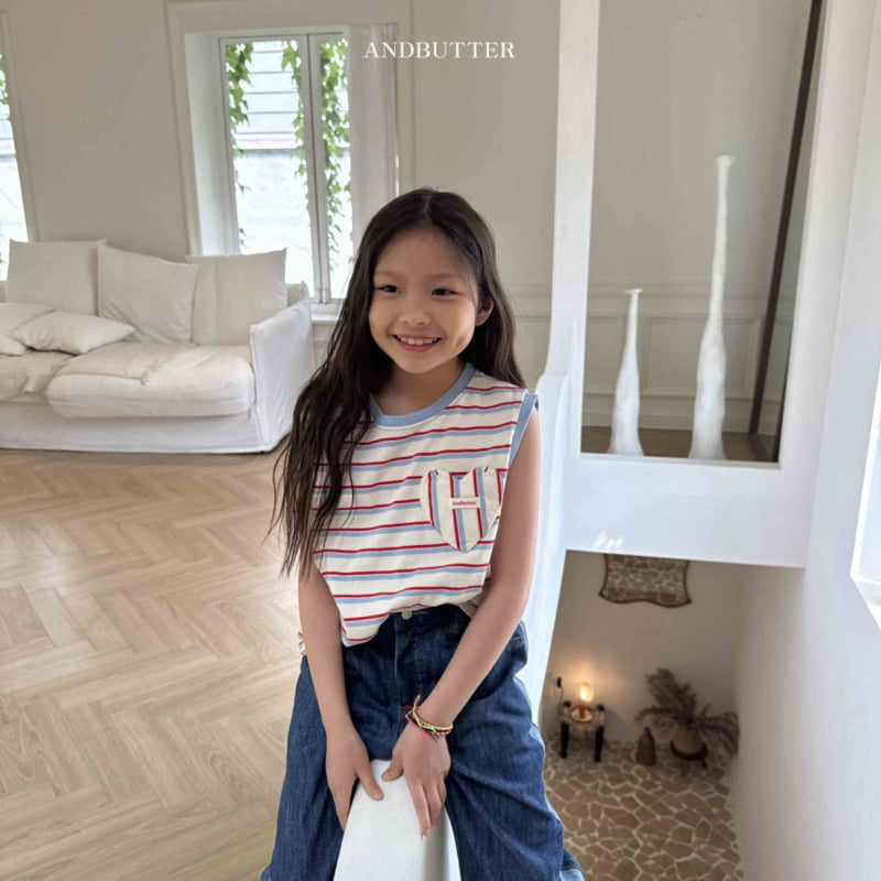 Andbutter - Korean Children Fashion - #designkidswear - Mood Stripe Sleeveless - 8