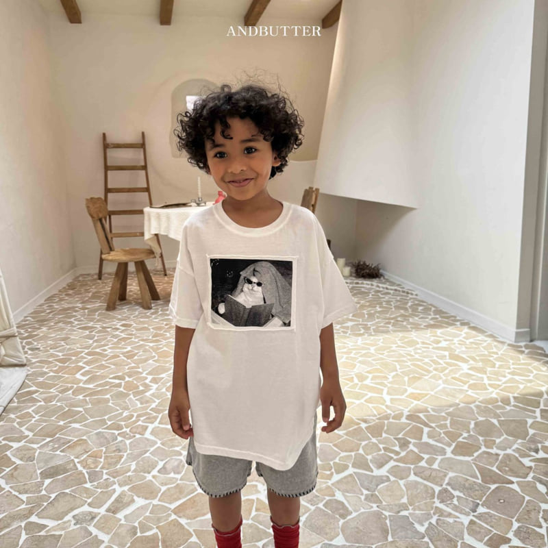 Andbutter - Korean Children Fashion - #discoveringself - Meow Patch Tee - 3