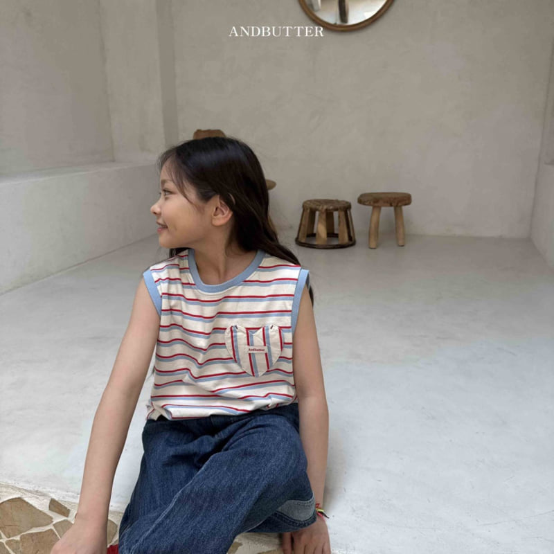 Andbutter - Korean Children Fashion - #fashionkids - Mood Stripe Sleeveless - 10