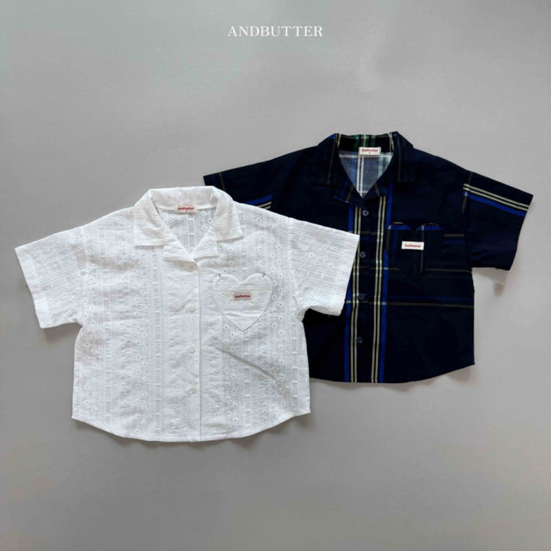 Andbutter - Korean Children Fashion - #fashionkids - Love Collar Shirt