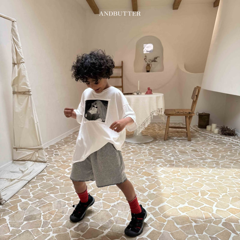 Andbutter - Korean Children Fashion - #kidsshorts - Meow Patch Tee - 5