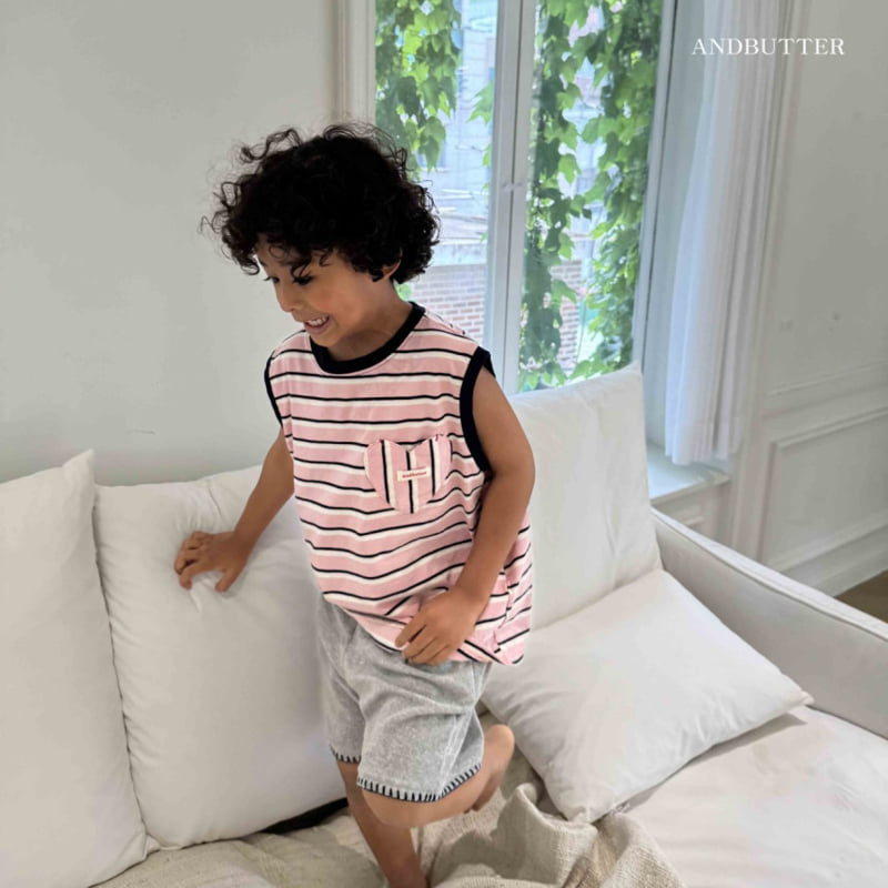 Andbutter - Korean Children Fashion - #kidsstore - Mood Stripe Sleeveless - 12