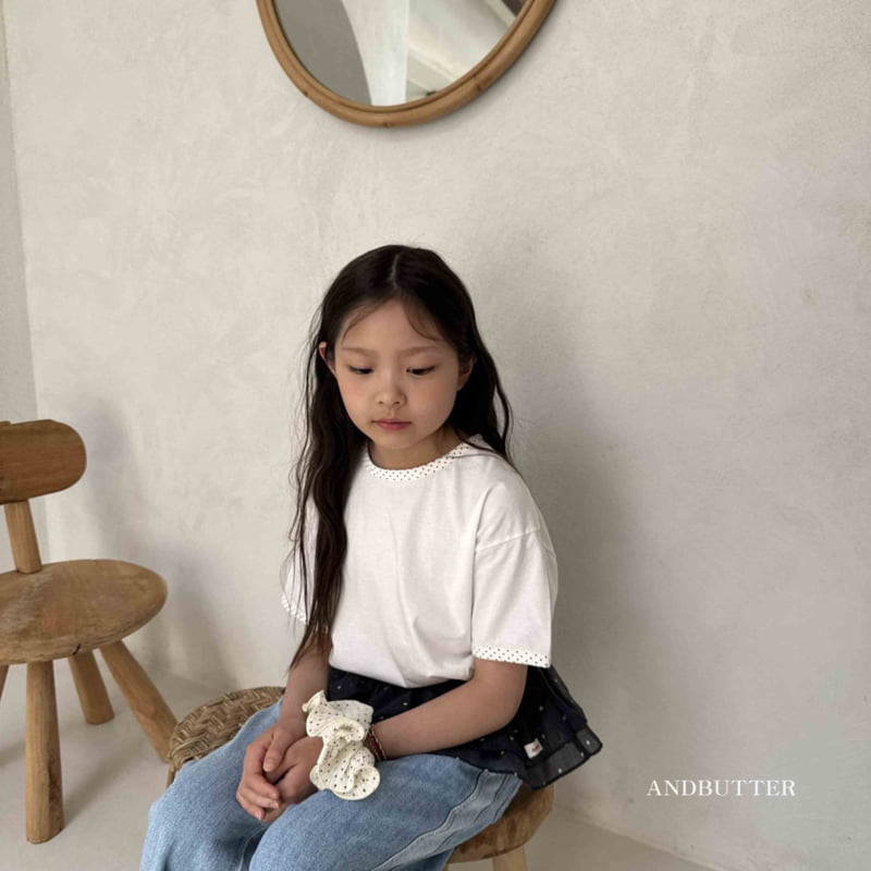 Andbutter - Korean Children Fashion - #kidsstore - Dot Contrast Tee - 7