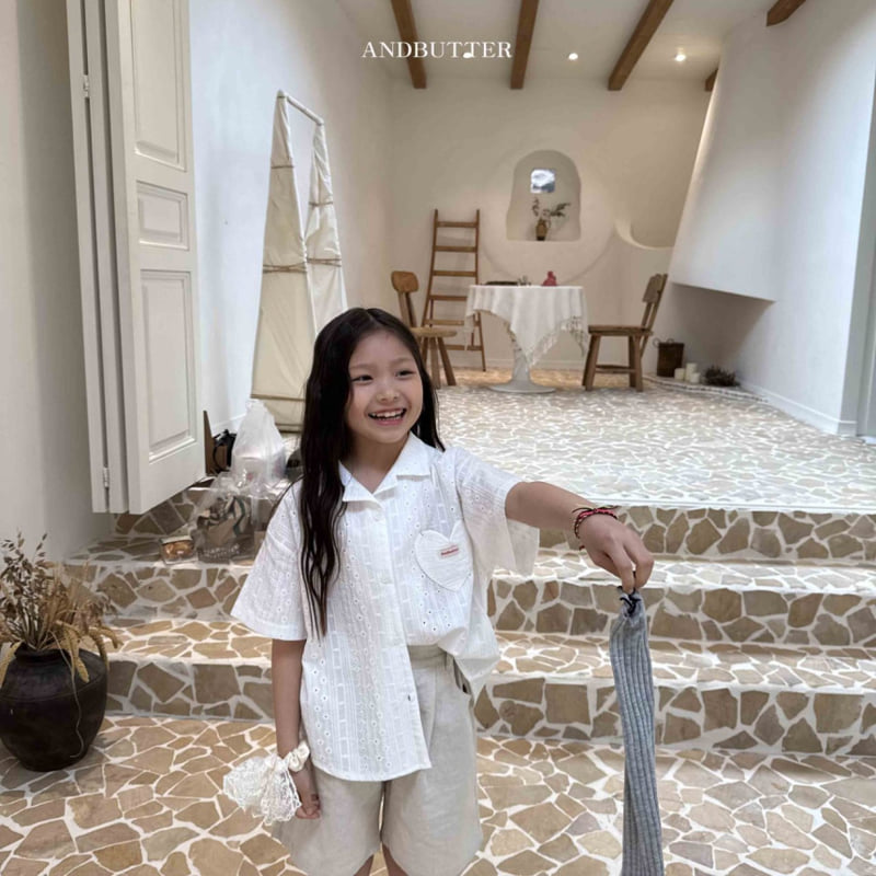 Andbutter - Korean Children Fashion - #littlefashionista - Love Collar Shirt - 6