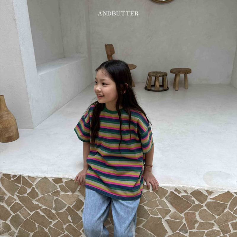 Andbutter - Korean Children Fashion - #prettylittlegirls - Rainbow Tee - 10