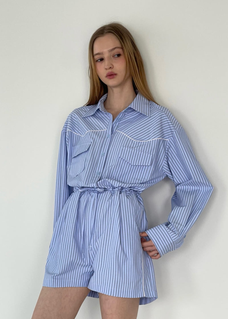 Another Avenue - Korean Women Fashion - #momslook - Point Piping Jumpsuit - 10