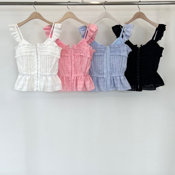 Another Avenue - Korean Women Fashion - #momslook - Lace Pintuck Sleeveless Blouse