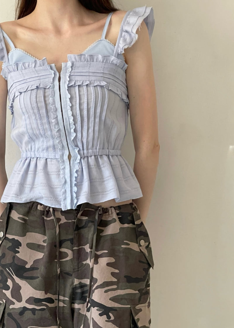 Another Avenue - Korean Women Fashion - #momslook - Lace Pintuck Sleeveless Blouse - 11