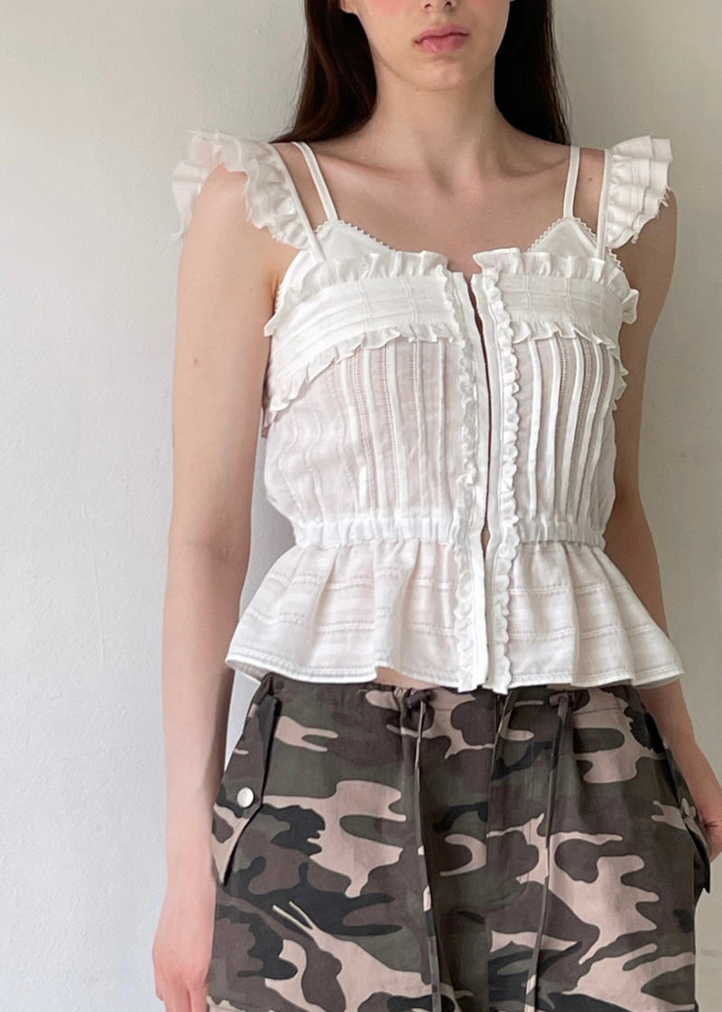 Another Avenue - Korean Women Fashion - #momslook - Lace Pintuck Sleeveless Blouse - 7