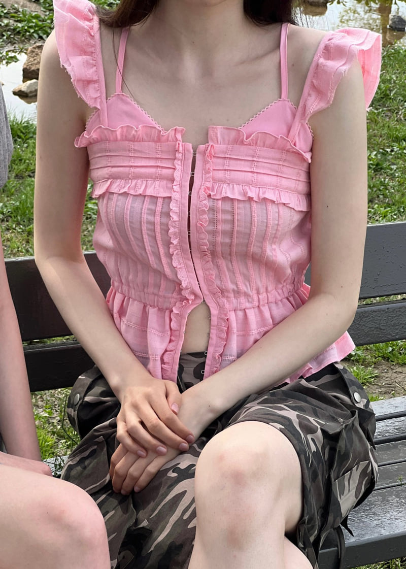 Another Avenue - Korean Women Fashion - #momslook - Lace Pintuck Sleeveless Blouse - 9