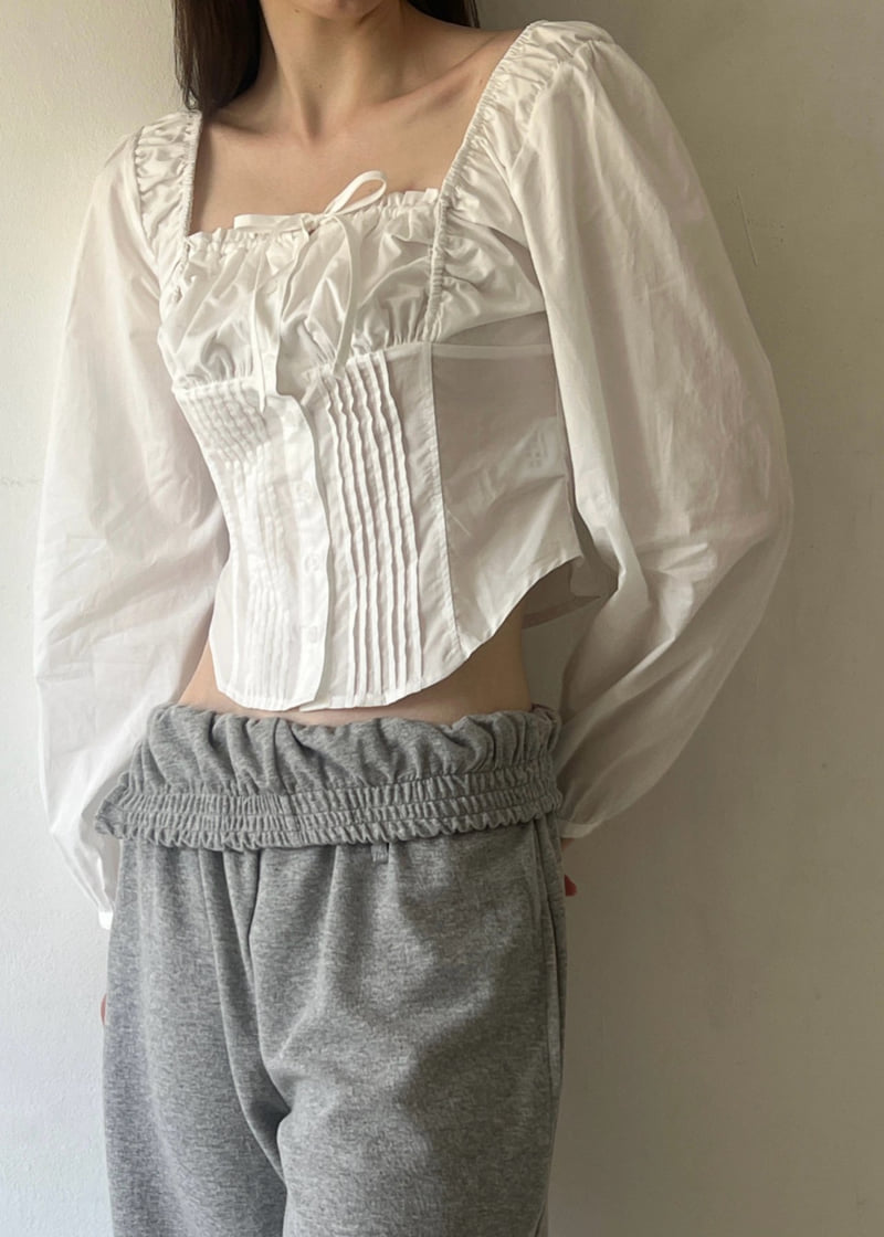 Another Avenue - Korean Women Fashion - #momslook - Pintuck Shirring Blouse - 6