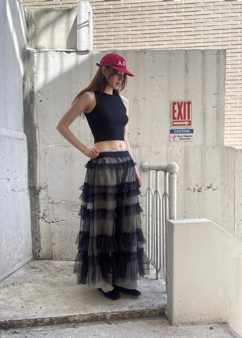 Another Avenue - Korean Women Fashion - #momslook - Dot Mesh Skirt - 9