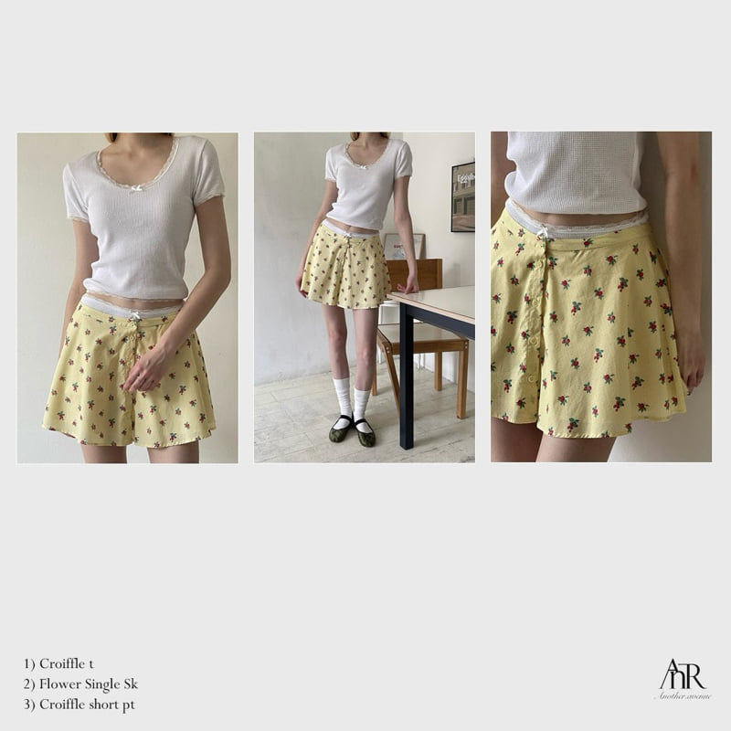 Another Avenue - Korean Women Fashion - #womensfashion - Flower Button Skirt - 4