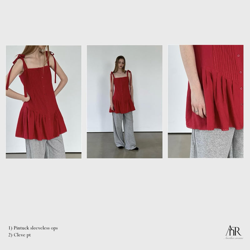 Another Avenue - Korean Women Fashion - #romanticstyle - Pintuck Sleeveless One-piece - 9