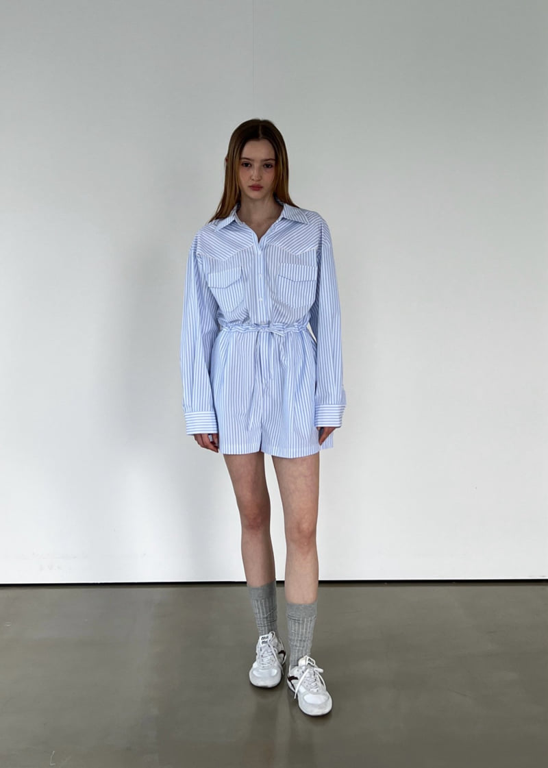 Another Avenue - Korean Women Fashion - #romanticstyle - Point Piping Jumpsuit - 6