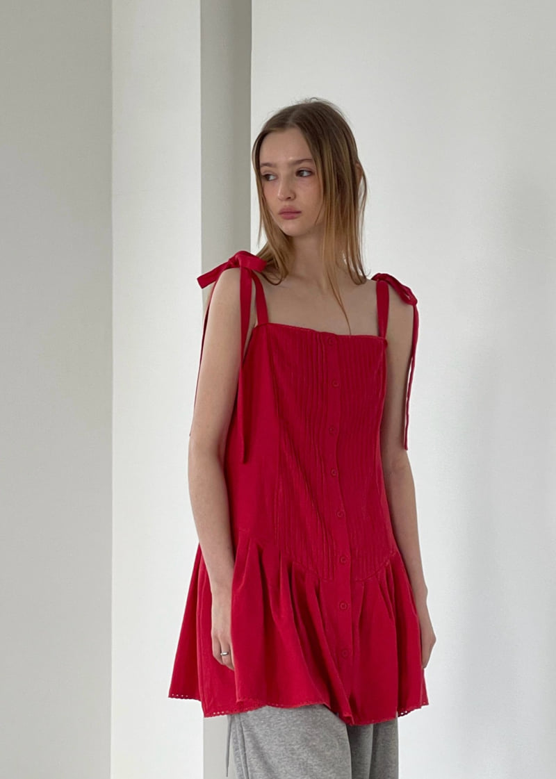 Another Avenue - Korean Women Fashion - #shopsmall - Pintuck Sleeveless One-piece - 10