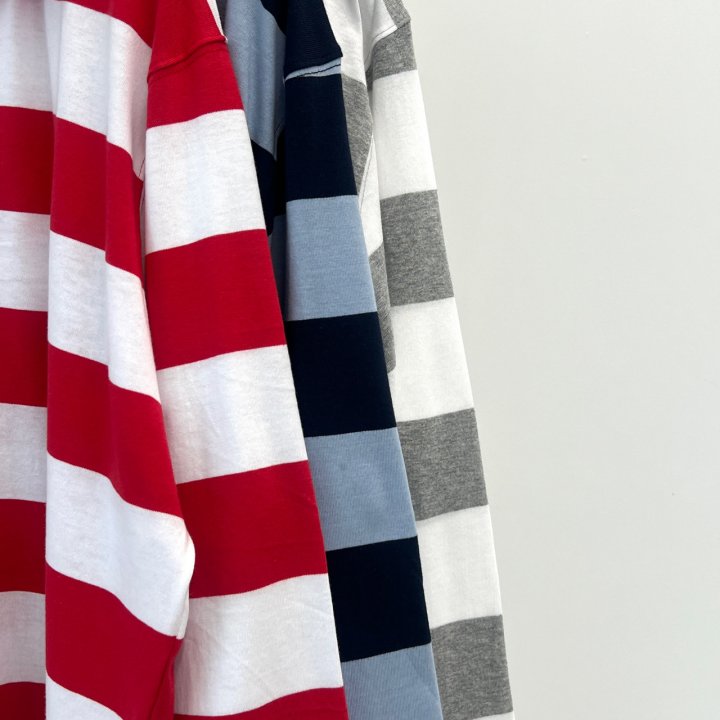 Another Avenue - Korean Women Fashion - #thelittlethings - Flat Stripe Collar Tee - 2
