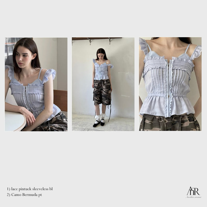 Another Avenue - Korean Women Fashion - #womensfashion - Lace Pintuck Sleeveless Blouse - 10