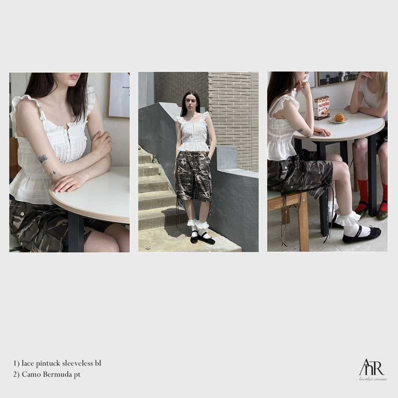 Another Avenue - Korean Women Fashion - #momslook - Lace Pintuck Sleeveless Blouse - 4