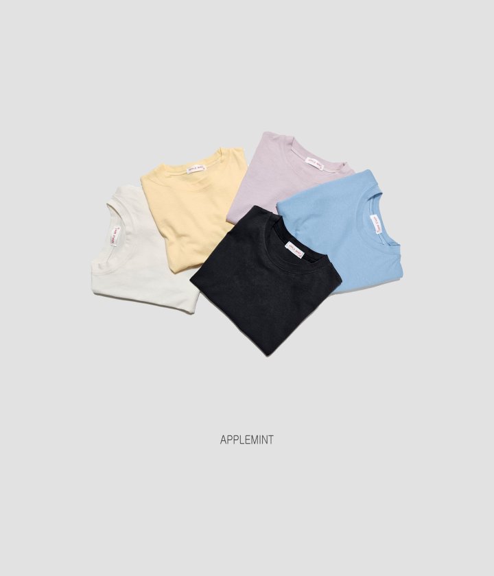 Applemint - Korean Children Fashion - #childofig - Solid Short Sleeve Tee - 7