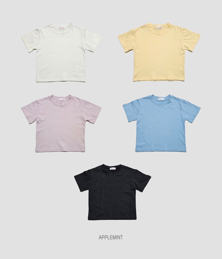 Applemint - Korean Children Fashion - #childofig - Solid Short Sleeve Tee - 8